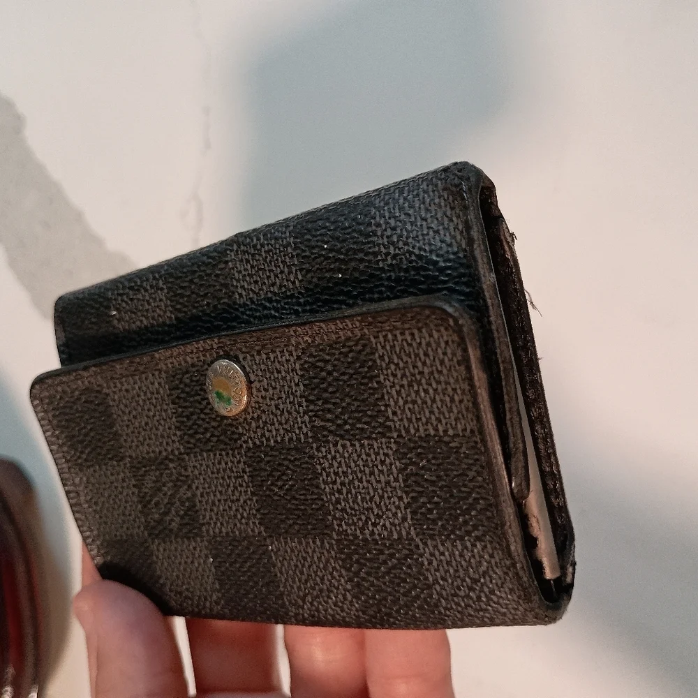 Auth Louis Vuitton Damier Graphite Multicle 6 Key Holder Case